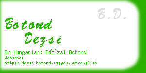 botond dezsi business card